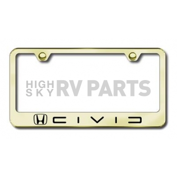 Automotive Gold License Plate Frame - Gold Stainless Steel - LFCIVCEG
