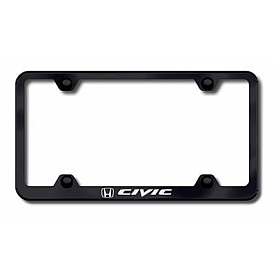 Automotive Gold License Plate Frame - Black Stainless Steel - LFWCIVEB