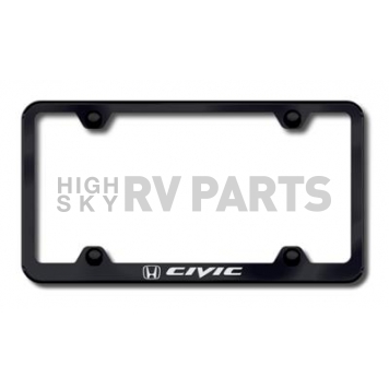 Automotive Gold License Plate Frame - Black Stainless Steel - LFWCIVEB