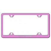 Automotive Gold License Plate Frame - Pink Stainless Steel - LFWCIVEP