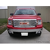 Putco Grille Insert - Polished Aluminum Rectangular - 303196