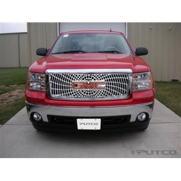 Putco Grille Insert - Polished Aluminum Rectangular - 303196