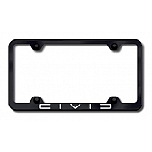 Automotive Gold License Plate Frame - Black Stainless Steel - LFWCIVCEB