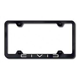Automotive Gold License Plate Frame - Black Stainless Steel - LFWCIVCEB