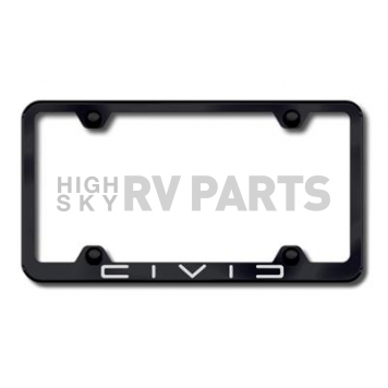 Automotive Gold License Plate Frame - Black Stainless Steel - LFWCIVCEB