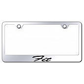 Automotive Gold License Plate Frame - Silver Stainless Steel - LFSFITEC