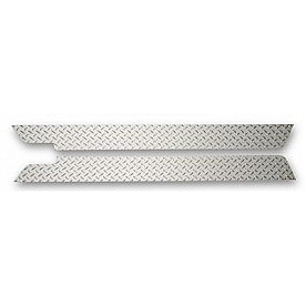 Warrior Products Rocker Panel Guard - Flat Aluminum Silver Polished Single - 921PA