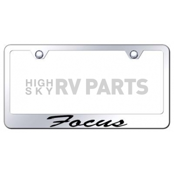 Automotive Gold License Plate Frame - Silver Stainless Steel - LFSFOCEC