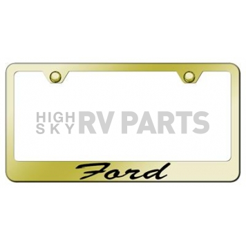 Automotive Gold License Plate Frame - Gold Stainless Steel - LFSFOREG