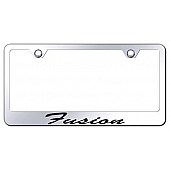 Automotive Gold License Plate Frame - Silver Stainless Steel - LFSFUSEC