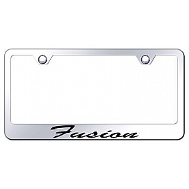 Automotive Gold License Plate Frame - Silver Stainless Steel - LFSFUSEC