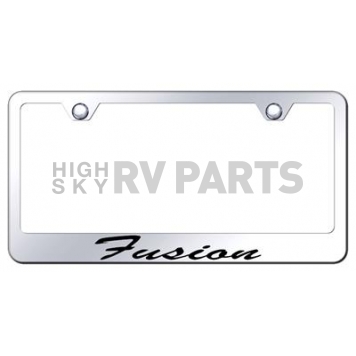 Automotive Gold License Plate Frame - Silver Stainless Steel - LFSFUSEC