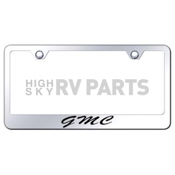 Automotive Gold License Plate Frame - Silver Stainless Steel - LFSGMCEC