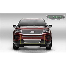 T-Rex Truck Products Bumper Grille Insert Overlay Polished Silver Steel - 55664