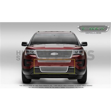 T-Rex Truck Products Bumper Grille Insert Overlay Polished Silver Steel - 55664