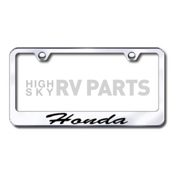Automotive Gold License Plate Frame - Silver Stainless Steel - LFSHONEC