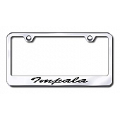 Automotive Gold License Plate Frame - Silver Stainless Steel - LFSIMPEC