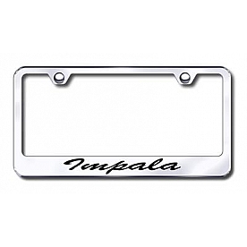 Automotive Gold License Plate Frame - Silver Stainless Steel - LFSIMPEC
