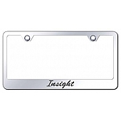 Automotive Gold License Plate Frame - Silver Stainless Steel - LFSINSEC