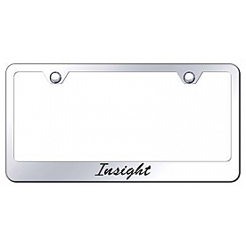 Automotive Gold License Plate Frame - Silver Stainless Steel - LFSINSEC