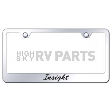 Automotive Gold License Plate Frame - Silver Stainless Steel - LFSINSEC