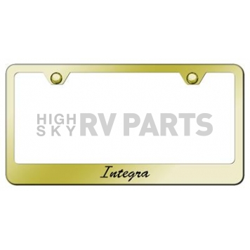 Automotive Gold License Plate Frame - Gold Stainless Steel - LFSINTEG
