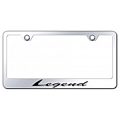 Automotive Gold License Plate Frame - Silver Stainless Steel - LFSLEGEC
