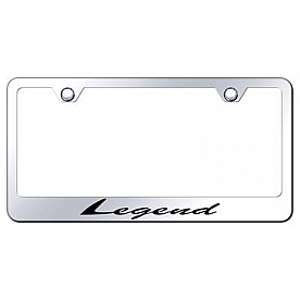 Automotive Gold License Plate Frame - Silver Stainless Steel - LFSLEGEC