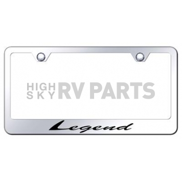 Automotive Gold License Plate Frame - Silver Stainless Steel - LFSLEGEC