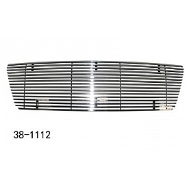 Paramount Automotive Grille Insert - Polished Aluminum 8 Millimeter Horizontal Style - 381112