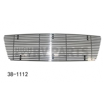 Paramount Automotive Grille Insert - Polished Aluminum 8 Millimeter Horizontal Style - 381112