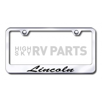 Automotive Gold License Plate Frame - Silver Stainless Steel - LFSLINEC