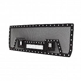 Paramount Automotive Grille Insert - Black Textured Powder Coated Stainless Steel Wire Mesh - 460955