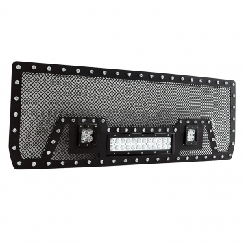 Paramount Automotive Grille Insert - Black Textured Powder Coated Stainless Steel Wire Mesh - 460955-1