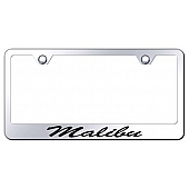 Automotive Gold License Plate Frame - Silver Stainless Steel - LFSMALEC