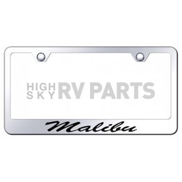 Automotive Gold License Plate Frame - Silver Stainless Steel - LFSMALEC