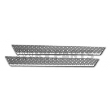 Warrior Products Rocker Panel Guard - Flat Aluminum Silver Polished Single - 931