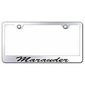 Automotive Gold License Plate Frame - Silver Stainless Steel - LFSMAUEC