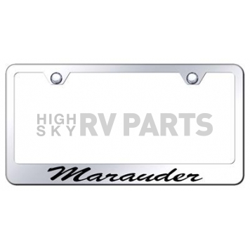 Automotive Gold License Plate Frame - Silver Stainless Steel - LFSMAUEC