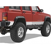Warrior Products Rocker Panel Guard - Flat Aluminum Silver Polished Single - 935