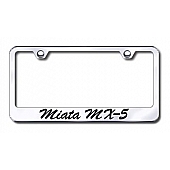 Automotive Gold License Plate Frame - Silver Stainless Steel - LFSMIAEC