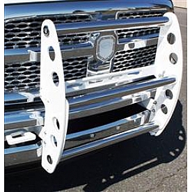 All Sales Grille Guard - White Gloss Powder Coated Aluminum - 19285W