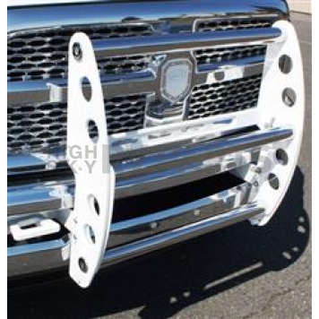 All Sales Grille Guard - White Gloss Powder Coated Aluminum - 19285W