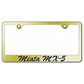 Automotive Gold License Plate Frame - Gold Stainless Steel - LFSMIAEG
