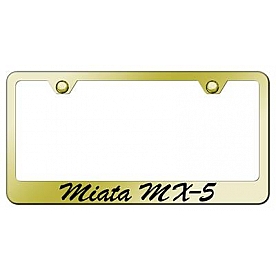 Automotive Gold License Plate Frame - Gold Stainless Steel - LFSMIAEG