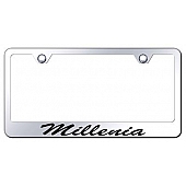 Automotive Gold License Plate Frame - Silver Stainless Steel - LFSMILEC