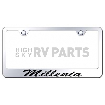 Automotive Gold License Plate Frame - Silver Stainless Steel - LFSMILEC