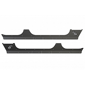 Fishbone Offroad Rocker Panel Guard - Black Flat Powder Coated Steel - FB23053