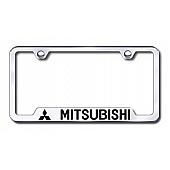 Automotive Gold License Plate Frame - Silver Stainless Steel - GFMITEC