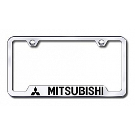 Automotive Gold License Plate Frame - Silver Stainless Steel - GFMITEC